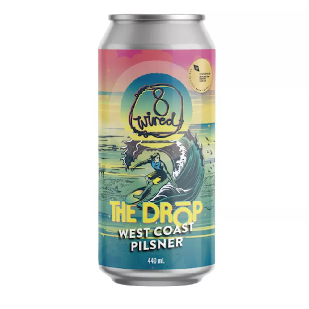 8 Wired The Drop West Coast Pilsner 440mL