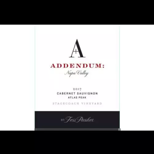 Addendum Cabernet Sauvignon Stagecoach Vineyard Atlas Peak