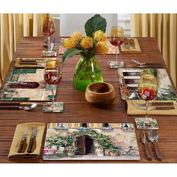 Cala Home Set of 4 Tuscan Doorways Placemats
