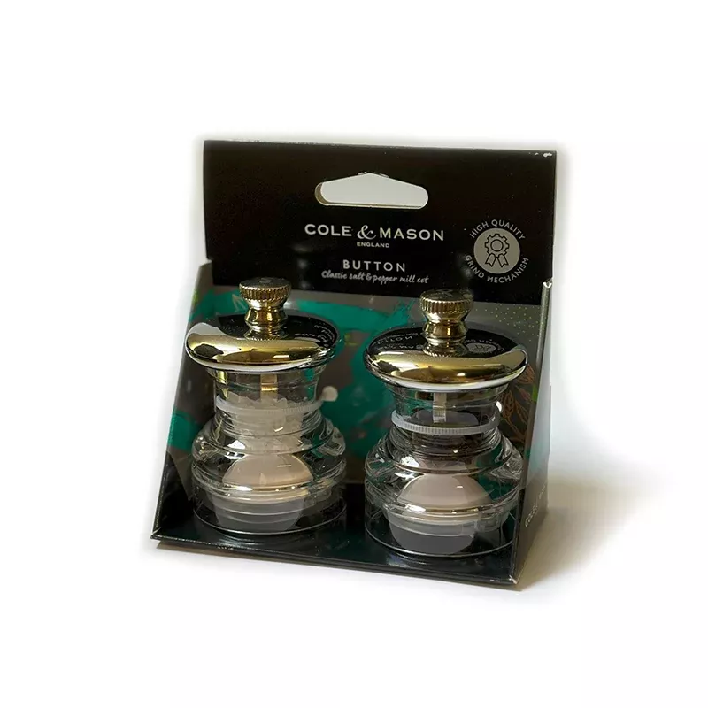 Cole & Mason Button Mini Salt and Pepper Mill Set