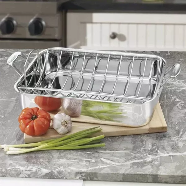 CuisinartChef's Classic 16" Rectangular Roasting Pan with Rack
