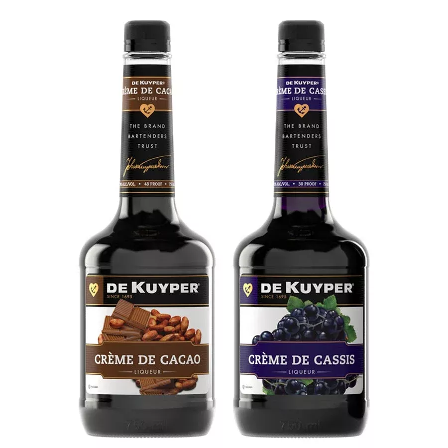 Dekuyper Creme De Cacao Dark & Dekuyper Creme De Cassis Bundle