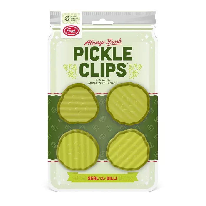 Fred & Friends Pickle Clips Set of 4 Bag Clips