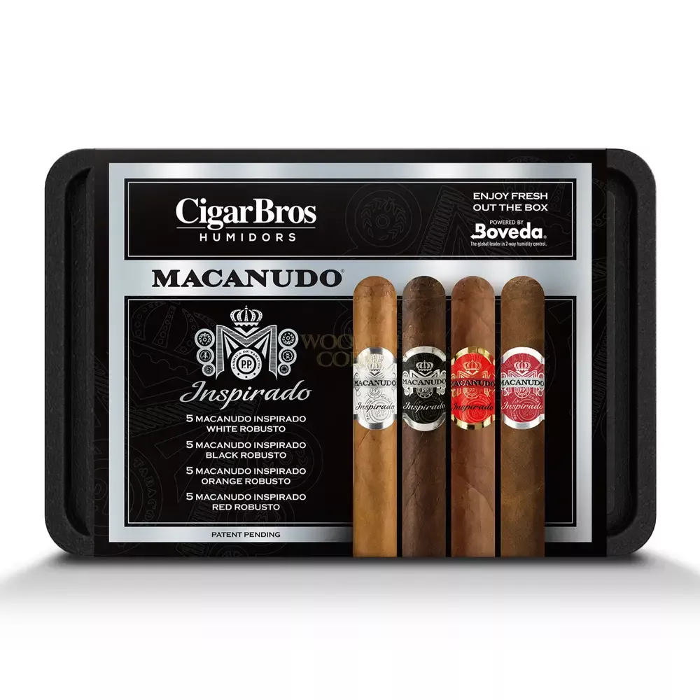 Macanudo Premium Cigars Set + Personal Humidor by CigarBros