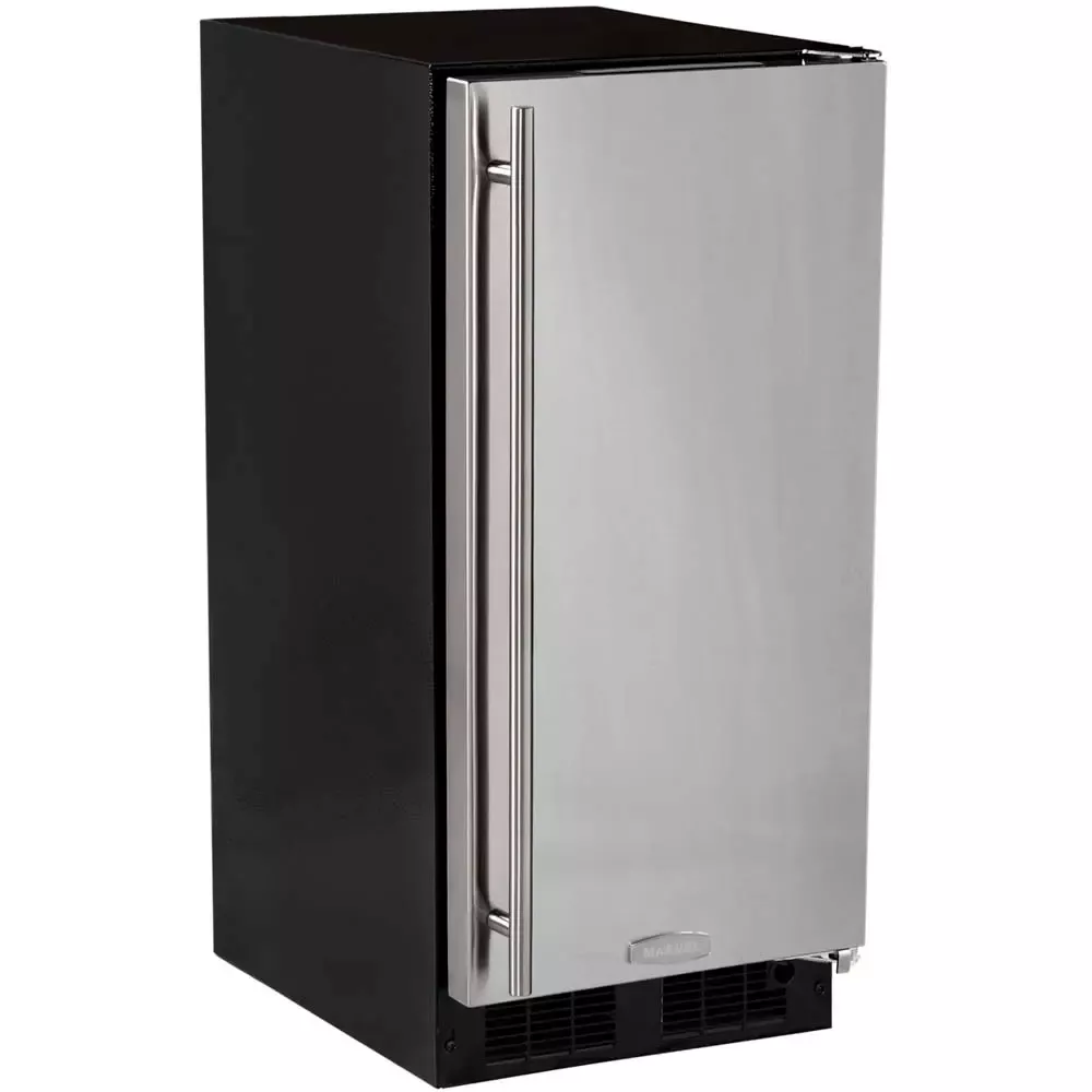 Marvel 15" ADA Clear Ice Machine - Black Cabinet and Solid Stainless Steel Door w/ Pump