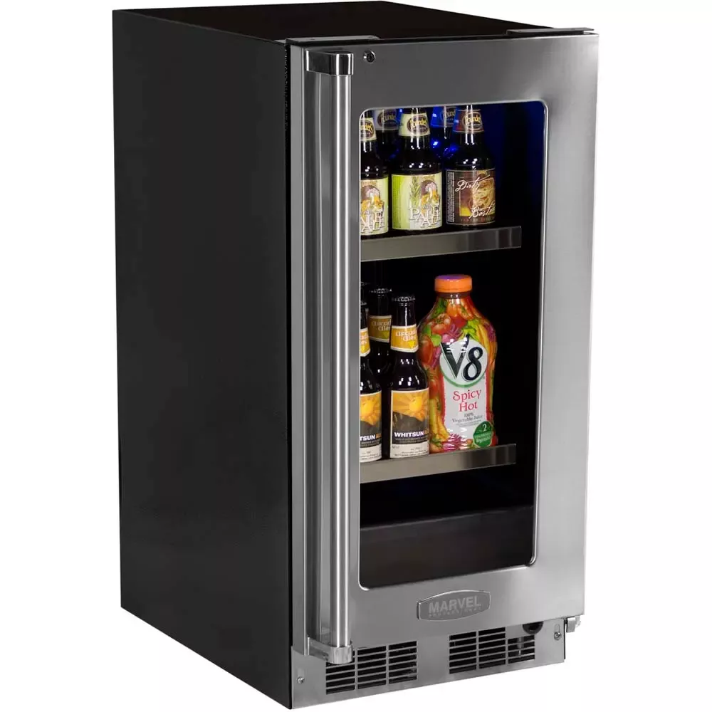 Marvel 15" Built-In Beverage Center - Panel Overlay Frame Ready Glass Door
