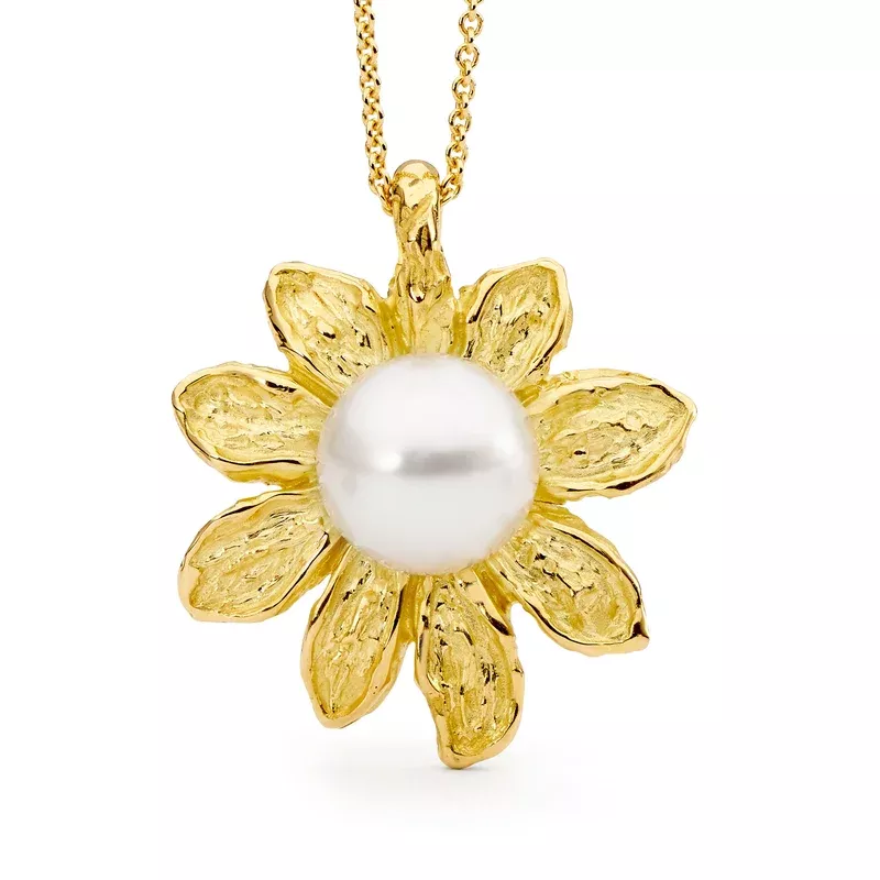 ‘Sunflower’ Pearl Pendant