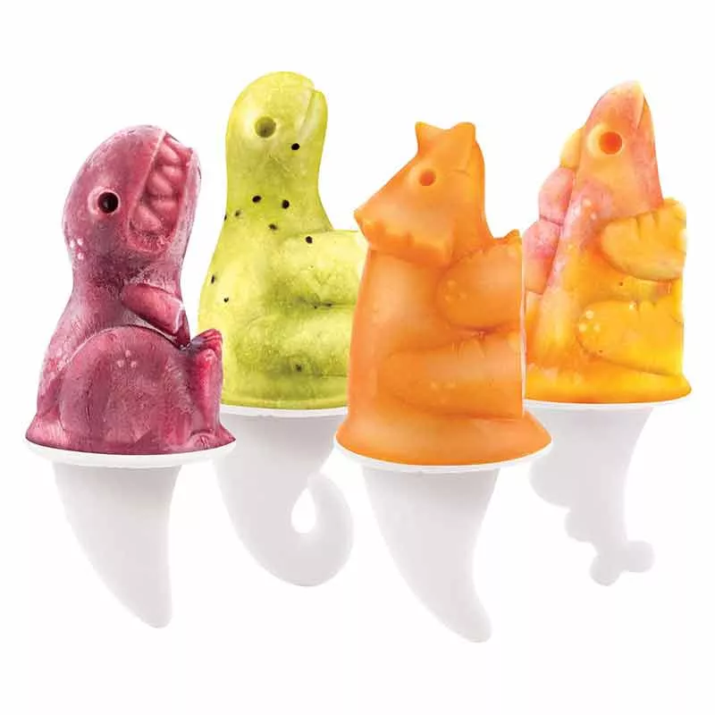 Tovolo Set of 4 Dino 3D Ice Pop Molds
