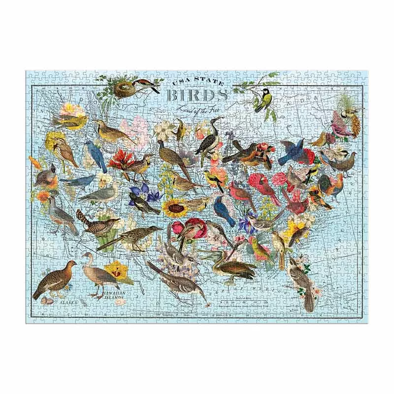 Wendy Gold State Birds 1000-Piece Puzzle