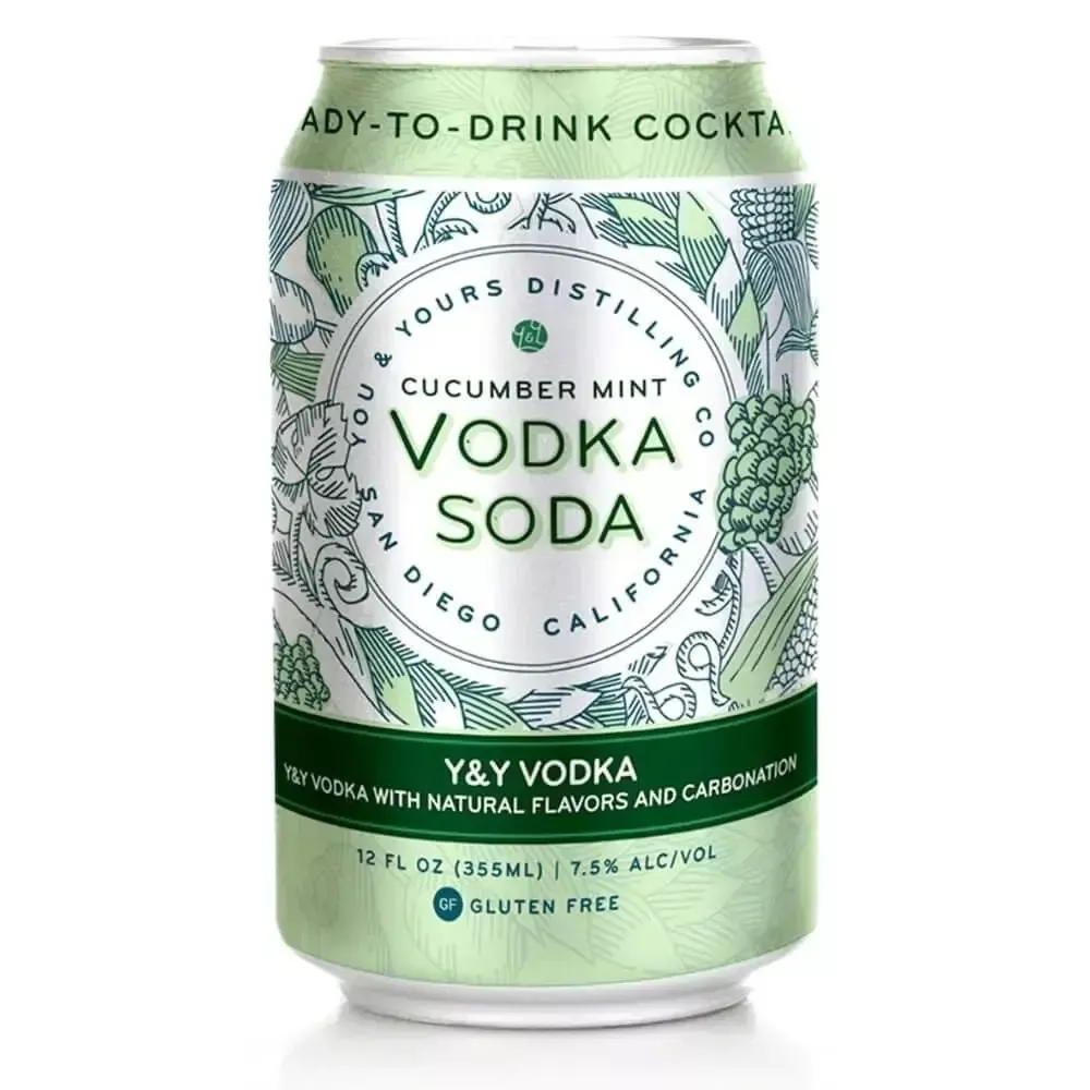 You & Yours Distilling Cucumber Mint Vodka Soda 4PK